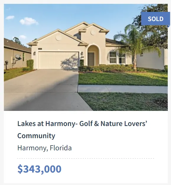 Lakes at Harmony | Gated golf community home for sale conservation preserve